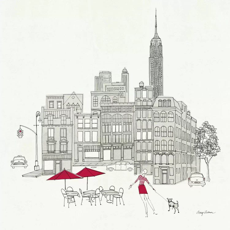 World Cafe III - NYC Red by Avery Tillmon wall art