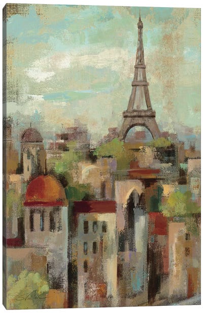 Spring in Paris II  Canvas Art Print - Famous Buildings & Towers