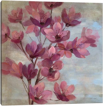 April Blooms II  Canvas Art Print - Rose Quartz & Serenity