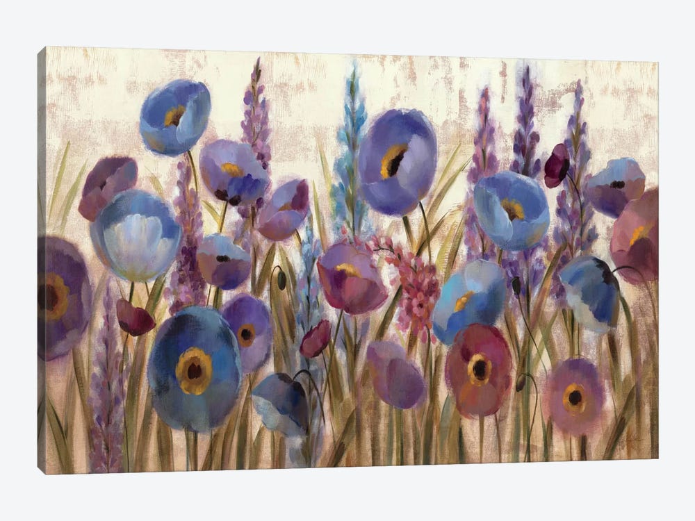 Lupines and Poppies  by Silvia Vassileva 1-piece Canvas Artwork