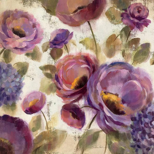 Silvia Vassileva: Blue and Purple Flower Song II  by Silvia Vassileva
