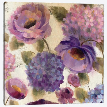 Blue and Purple Flower Song III  Canvas Print #WAC1442} by Silvia Vassileva Canvas Print