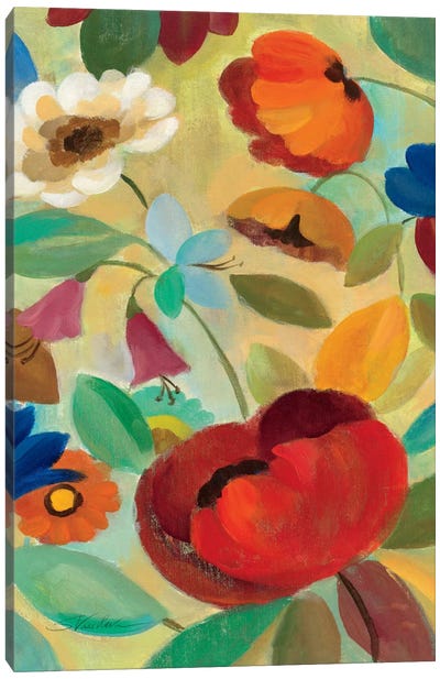 Summer Floral Panel II  Canvas Art Print - Silvia Vassileva
