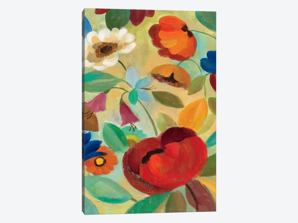 Summer Floral Panel II  by Silvia Vassileva 1-piece Canvas Print