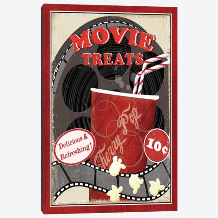 At the Movies II Canvas Print #WAC1496} by Veronique Art Print