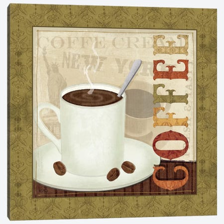 Coffee Cup III Canvas Print #WAC1524} by Veronique Art Print