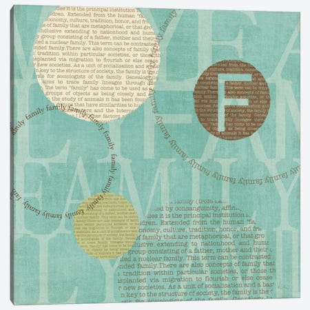 Circle of Words - Family Canvas Print #WAC1529} by Veronique Canvas Art