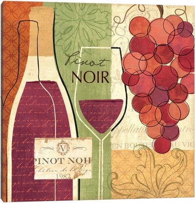 Wine and Grapes I Canvas Art Print - Veronique