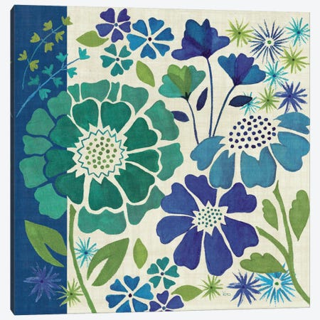 Blue Garden I  Canvas Print #WAC1572} by Veronique Canvas Print