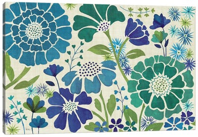 Blue Garden  Canvas Art Print - Veronique