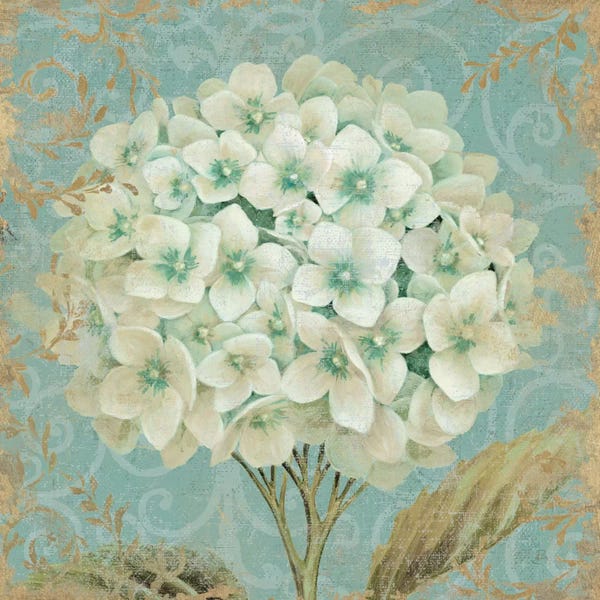 Shabby Chic Décor: Hydrangea Square II by Daphne Brissonnet