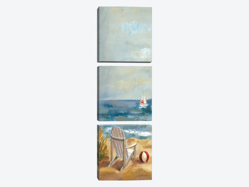 Sunny Beach Panel I by Wild Apple Portfolio 3-piece Canvas Print
