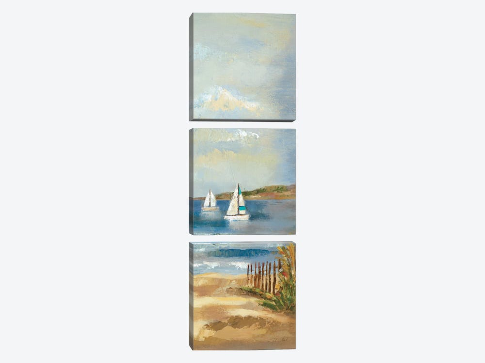 Sunny Beach Panel II by Wild Apple Portfolio 3-piece Canvas Artwork