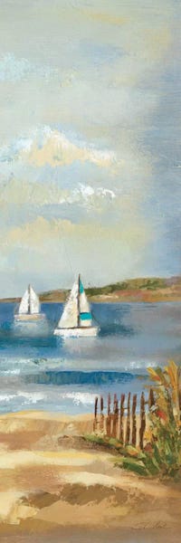 Large Coastal Art - Canvas Prints: Sunny Beach Panel II by Wild Apple Portfolio