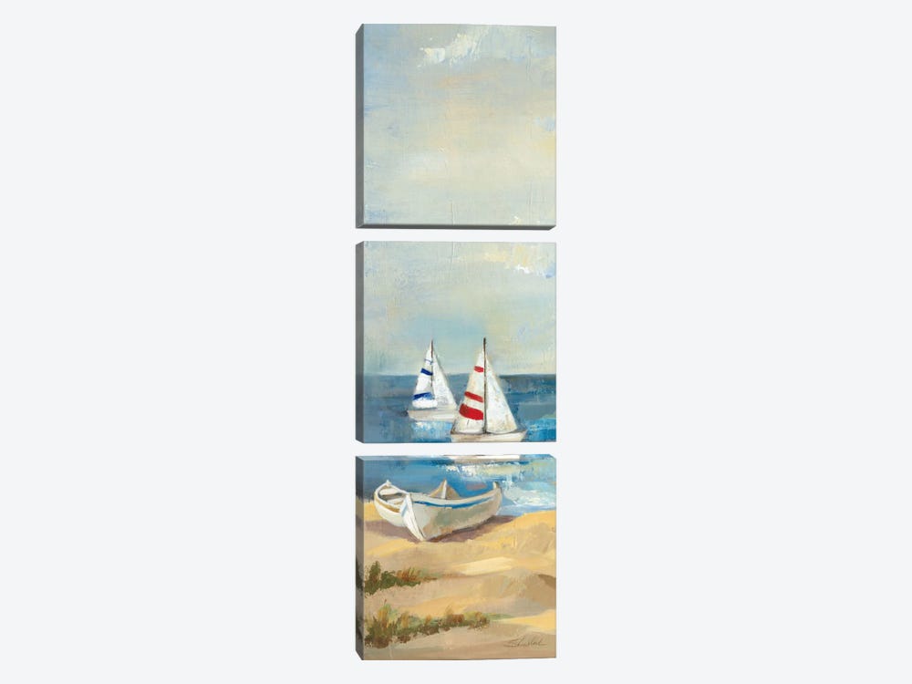 Sunny Beach Panel III by Wild Apple Portfolio 3-piece Canvas Art Print