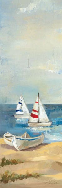 Large Coastal Art - Canvas Prints: Sunny Beach Panel III by Wild Apple Portfolio