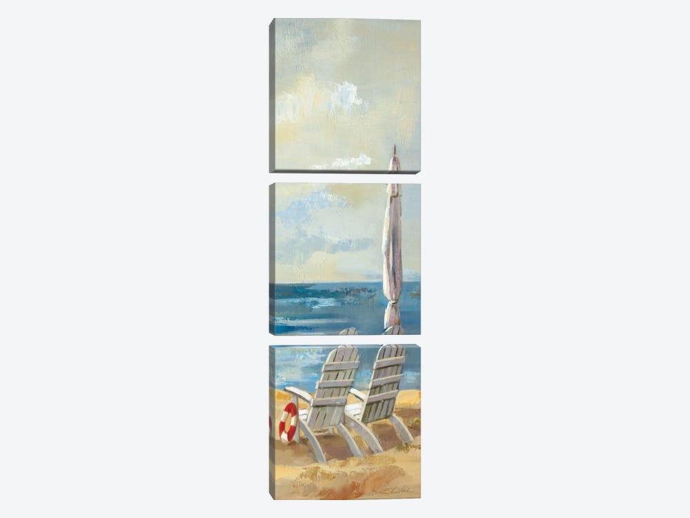 Sunny Beach Panel IV by Wild Apple Portfolio 3-piece Canvas Art