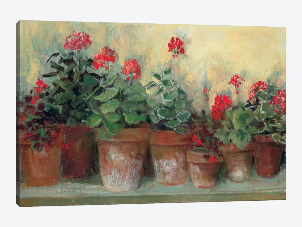 Kathleen's Geraniums by Carol Rowan 1-piece Canvas Art