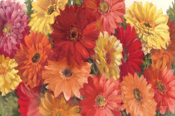 Carol Rowan: Bountiful Gerberas Crop by Carol Rowan
