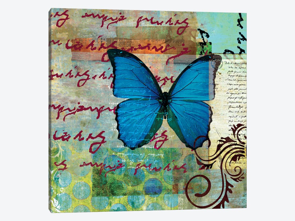 Homespun Butterfly II by Dominic Orologio 1-piece Canvas Print