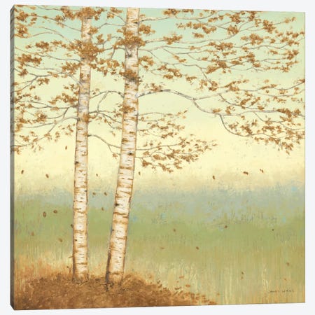 Golden Birch I with Blue Sky Canvas Print #WAC1710} by James Wiens Canvas Art Print