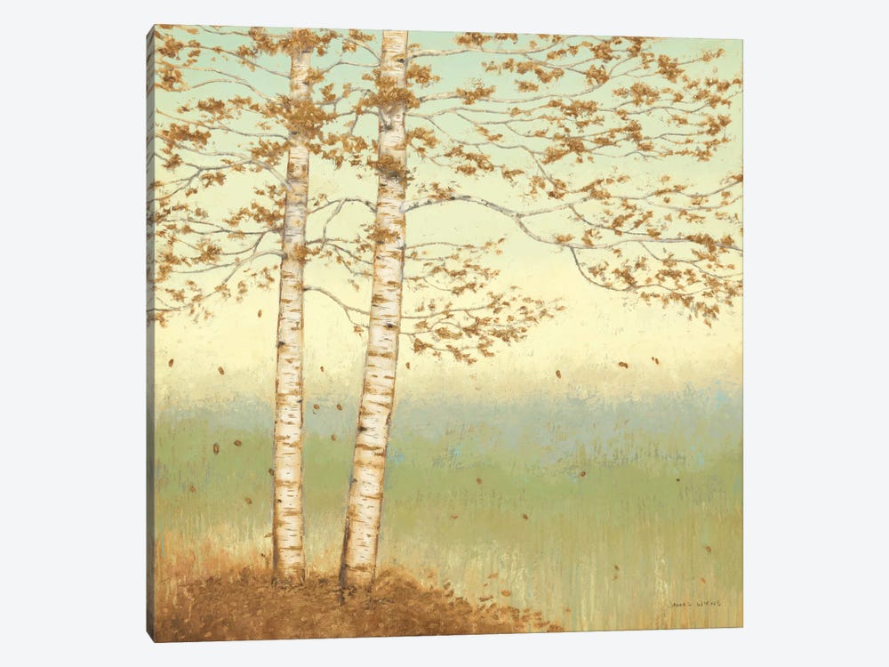 Golden Birch I with Blue Sky by James Wiens 1-piece Canvas Art