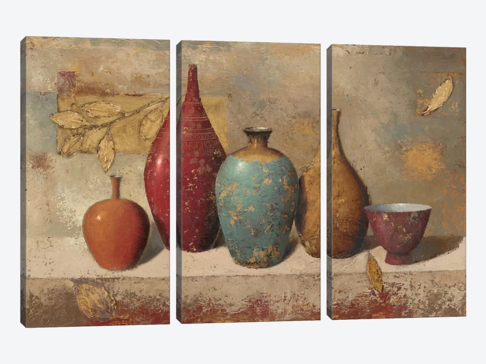 Leaves and Vessels by James Wiens 3-piece Canvas Art