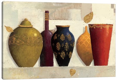 Jeweled Vessels Canvas Art Print - Pottery Still Life