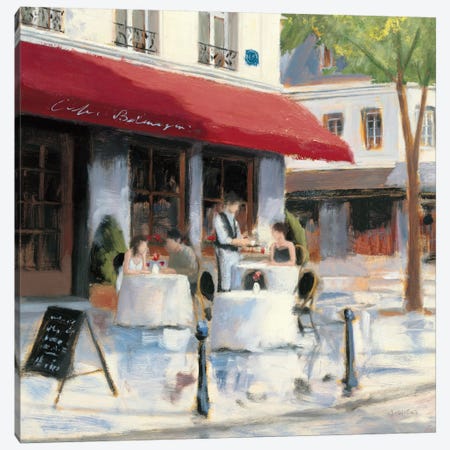 Relaxing at the Cafe I Canvas Print #WAC1728} by James Wiens Canvas Artwork