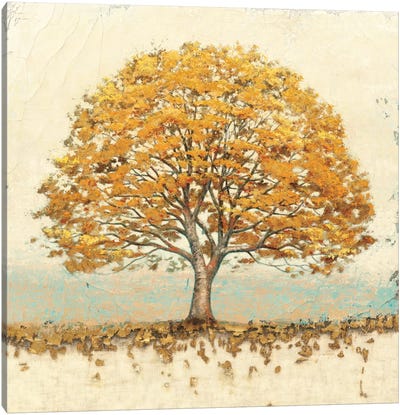 Golden Oak Canvas Art Print - Oak Tree Art