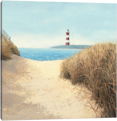 Beach Path Square Canvas Art Print - 3-Piece Beaches