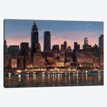 Manhattan Reflection Canvas Print #WAC1738} by James Wiens Canvas Art Print
