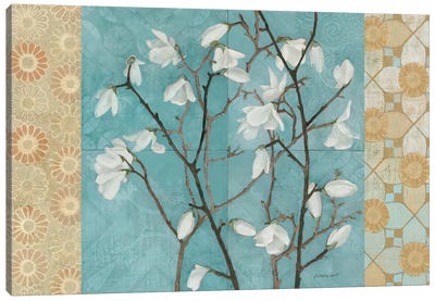 Patterned Magnolia Branch Canvas Art Print - Kathrine Lovell