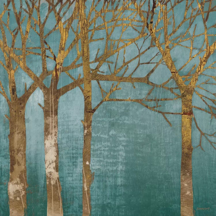 Golden Day Turquoise by Kathrine Lovell wall art
