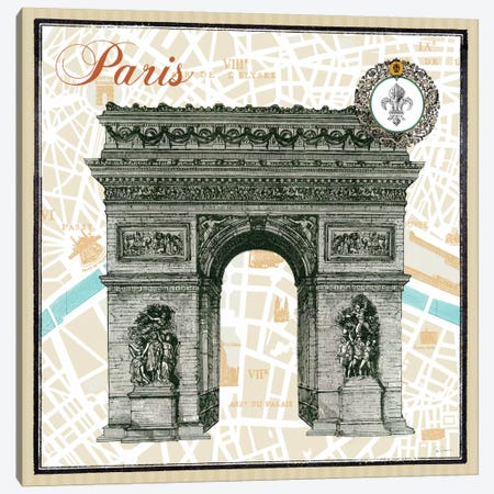 Monuments des Paris Arc  Canvas Print #WAC1847} by Sue Schlabach Canvas Wall Art