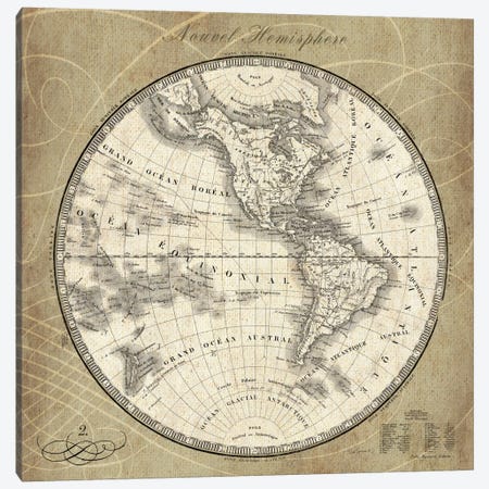 French World Map III  Canvas Print #WAC1861} by Sue Schlabach Art Print