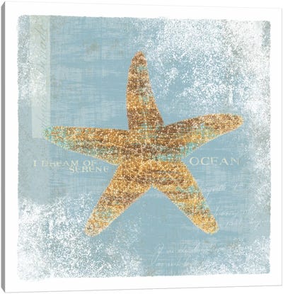 Serene Ocean Canvas Art Print - Starfish Art