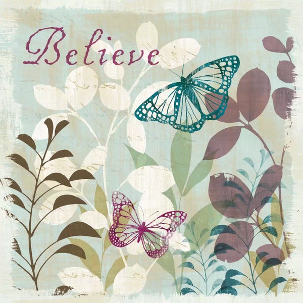 Kids Inspirational Art: Be Leaves Spice II by Wild Apple Portfolio