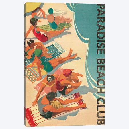 Paradise Beach Club Canvas Print #WAC1945} by Wild Apple Portfolio Canvas Print