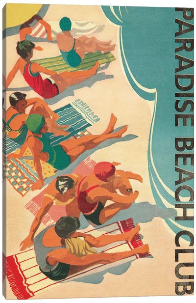 Paradise Beach Club Canvas Art Print - Retro Redux