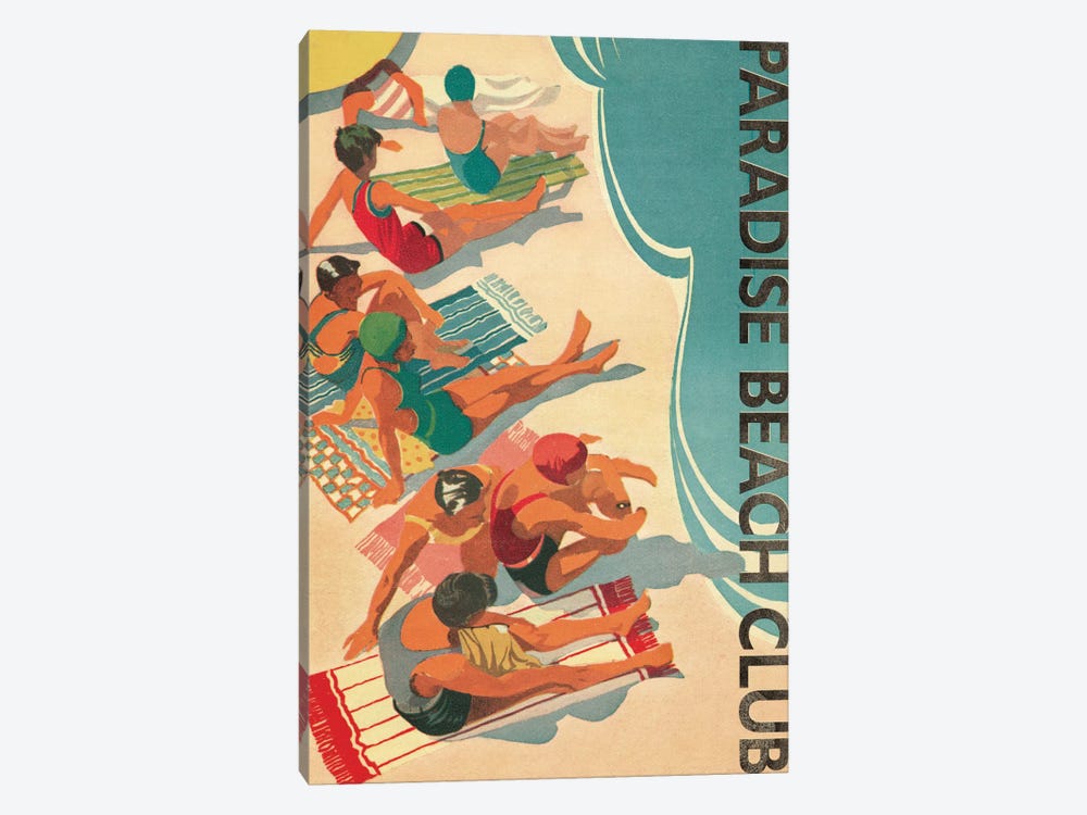 Paradise Beach Club by Wild Apple Portfolio 1-piece Canvas Print