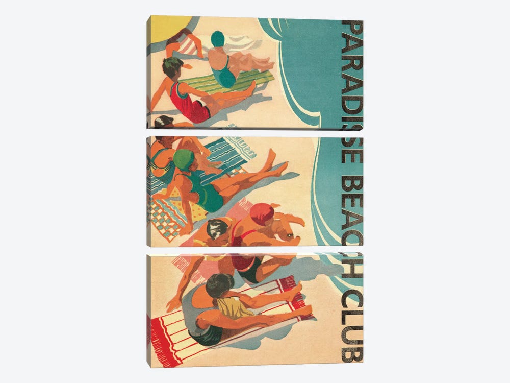 Paradise Beach Club by Wild Apple Portfolio 3-piece Art Print