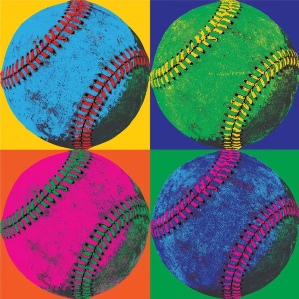 Kids Sports Art: Ball Four-Baseball by Wild Apple Portfolio