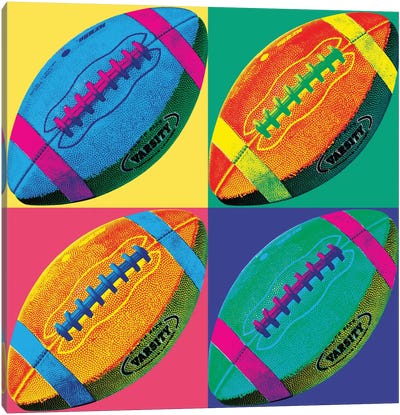 Ball Four-Football Canvas Art Print - Kids Sports Art