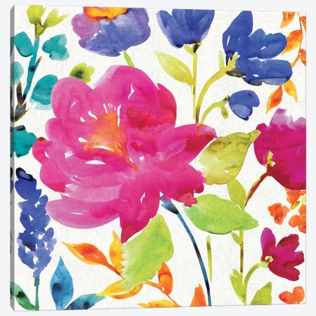 Floral Medley II Canvas Print #WAC1976} by Wild Apple Portfolio Canvas Art
