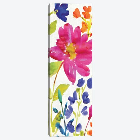 Floral Medley Panel I Canvas Print #WAC1977} by Wild Apple Portfolio Canvas Art