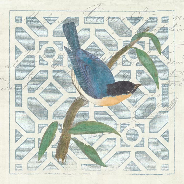 Monument Etching Tile I Blue Bird by Wild Apple Portfolio wall art