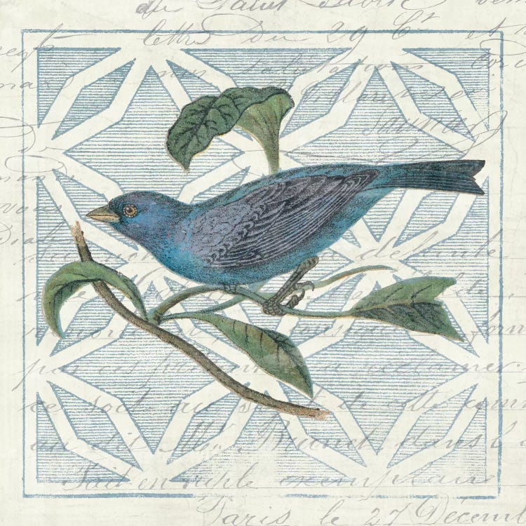 Monument Etching Tile II Blue Bird by Wild Apple Portfolio wall art