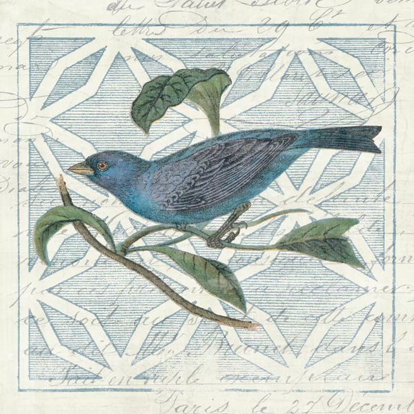 Wild Apple Portfolio: Monument Etching Tile II Blue Bird by Wild Apple Portfolio
