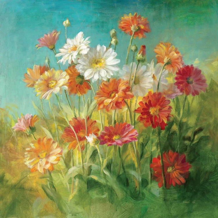 Painted Daisies by Danhui Nai wall art